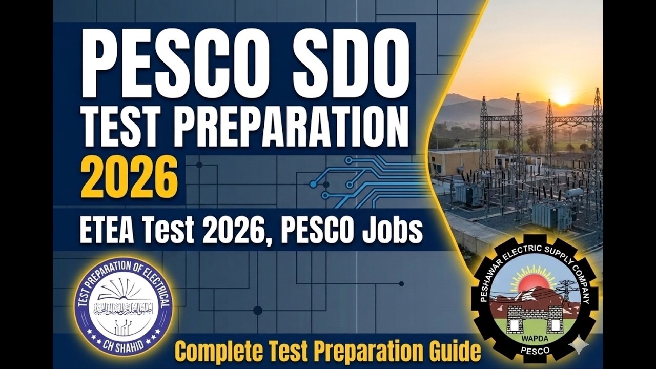 How to Prepare for PESCO Jr. Engineer SDO Electrical Test of ETEA | PESCO Jobs | Government Job 2026