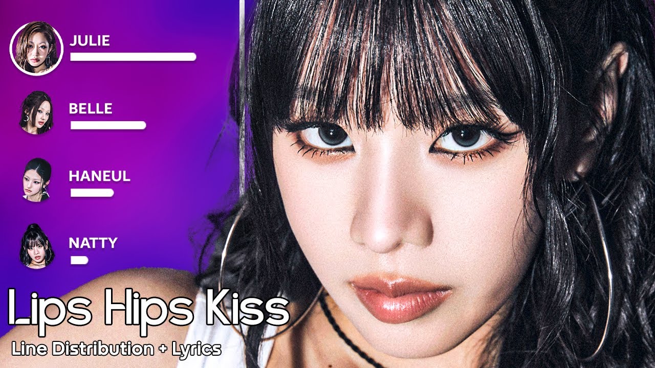 KISS OF LIFE - Lips Hips Kiss - Line Distribution + Lyrics #kissoflife  #trending