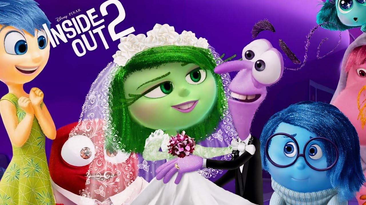 Inside out 2 Movie. The Wedding of Fear and Disgust. The New Emotions are celebrating with them✨😍