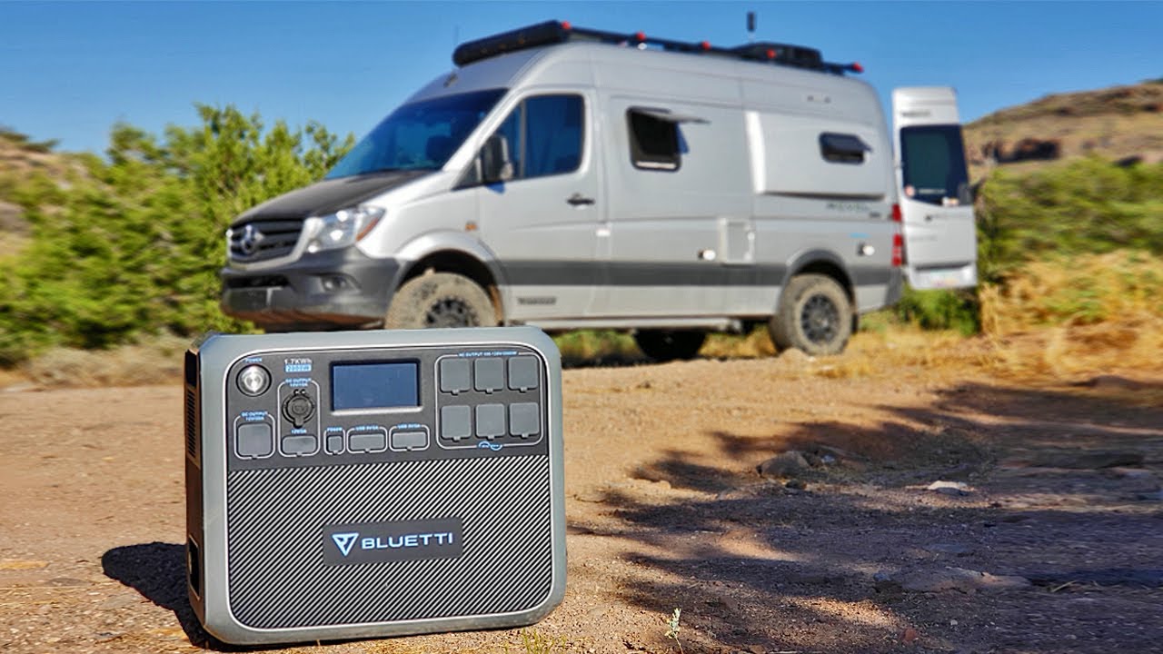 Running Air Conditioning off a Solar Power Station?! - Bluetti AC200 test on 4x4 Sprinter Van