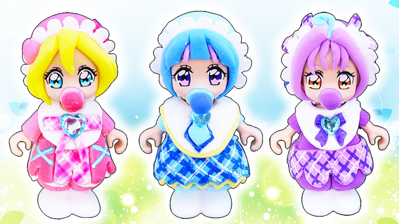赤ちゃん保育園❤️キミとアイドルプリキュア✨キュアキュンキュン、キュアウインク、キュアアイドル✨️ドールハウスをDIY🌼人形をリメイク変身✨100円ショップ材料でリカちゃんサイズのお部屋を手作り工作🍭