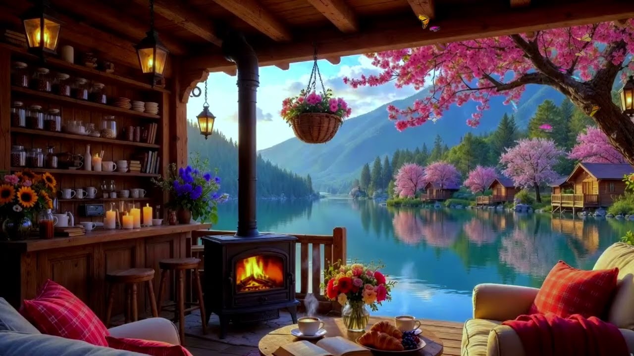 Cozy Coffee Shop Relaxing Spring Jazz Instrumental Music Smooth  Jazz  for Relaxing, Study & Work