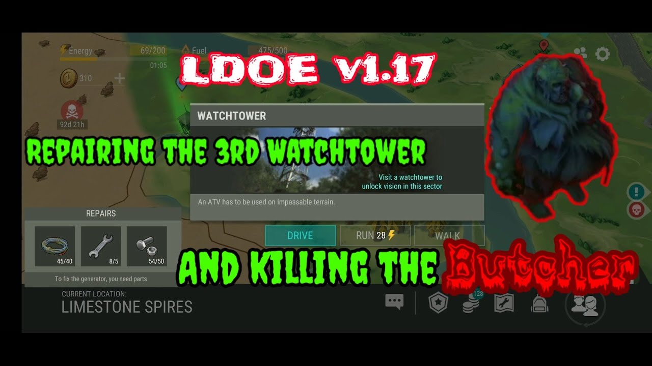 LDOE Repairing the 3rd Watchtower and Killing the Butcher | Last Day on Earth