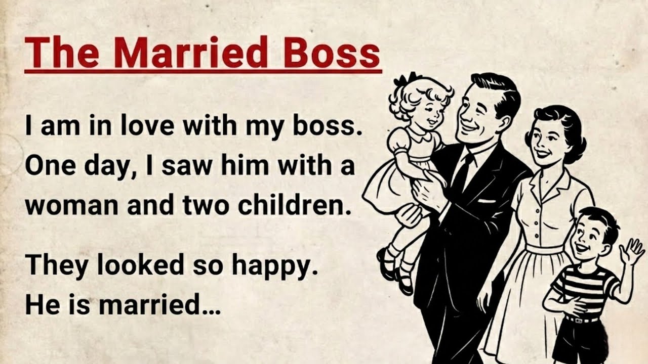 Learn English through Stories Level 3 ⭐ The Married Boss – Emotional English Story for Listening
