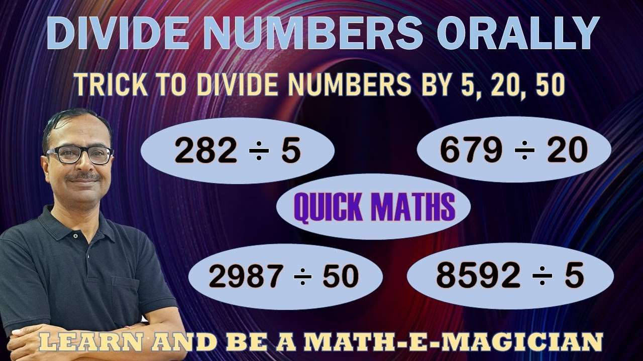 Video 36 - Divide Mentally by 5, 20, 50 || Skill of Doubling & Halving || Easy Division Tricks