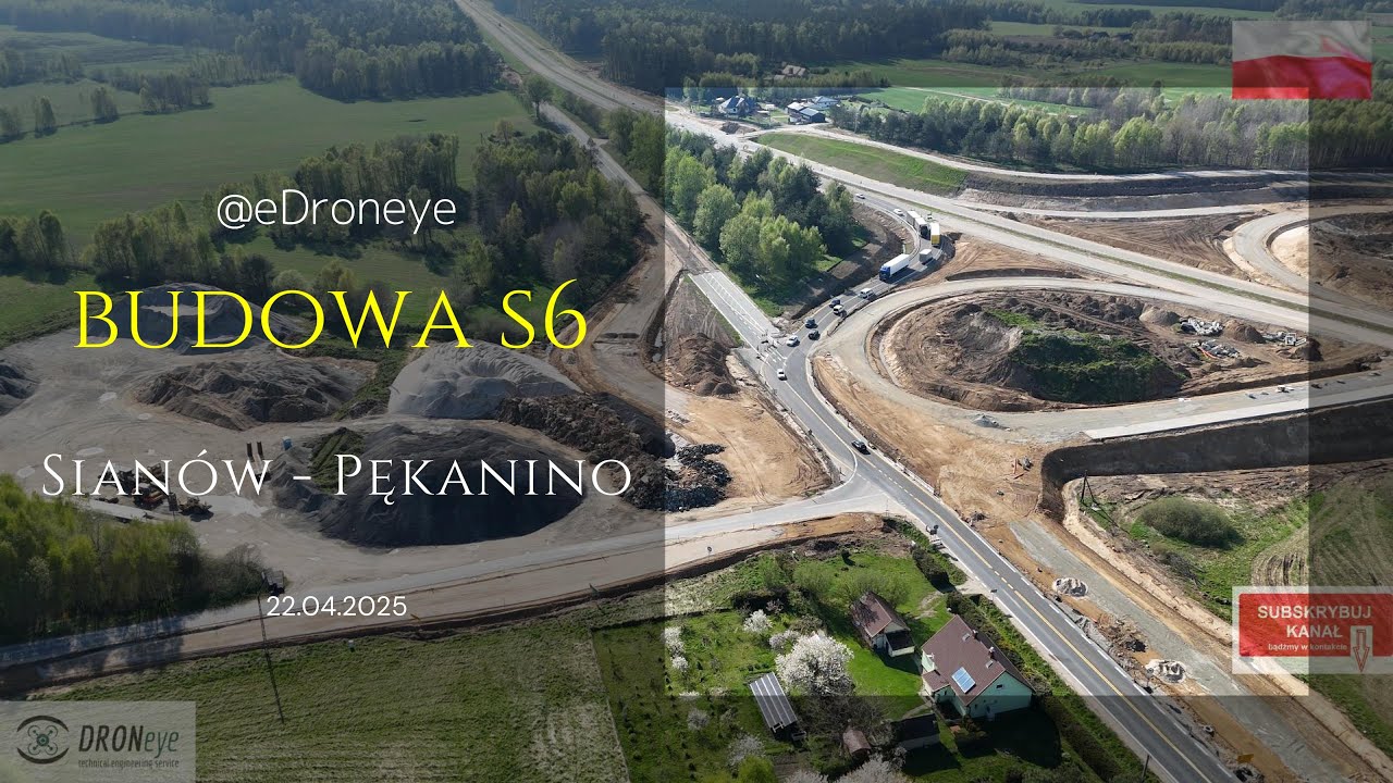[S6] Sianów - Pękanino. Budowa. #edroneye #poland #travel #koszalin #sianów