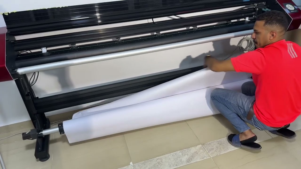 تعليمات طريقة تركيب رول الورق علي البلوتر (كريتيف بلوتر)