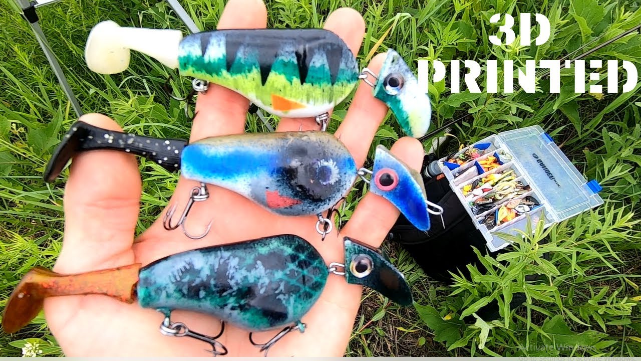 3D PRINTED HEADBANGER STYLE FISHING LURE TEST