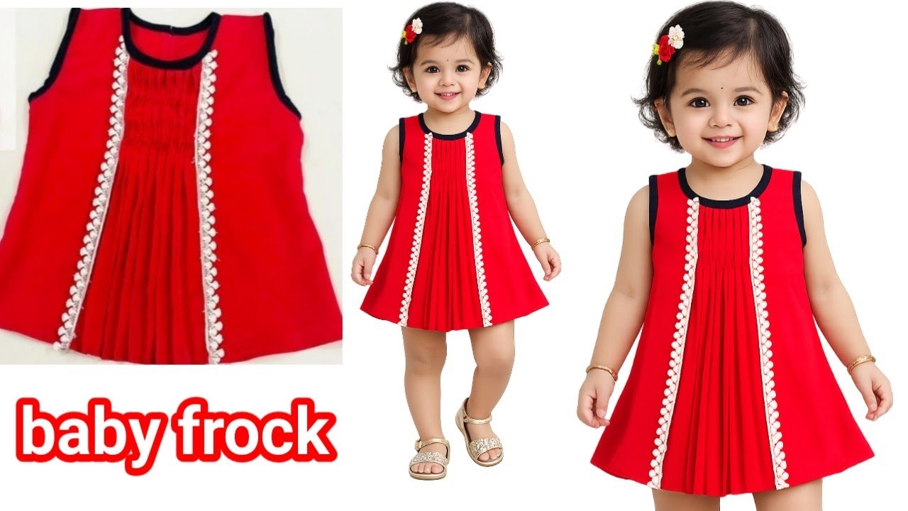 एक कट से बच्चों का बहुत ही सुन्दर फ्राक बनाएं | baby frock Cutting and Stitching 