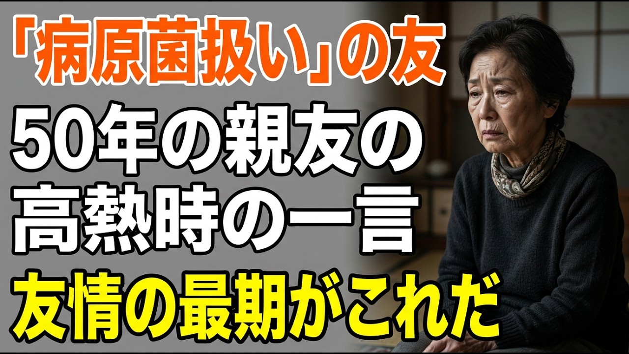 「病原菌の塊じゃないの」高熱の私に親友が放った一言で50年が崩れた