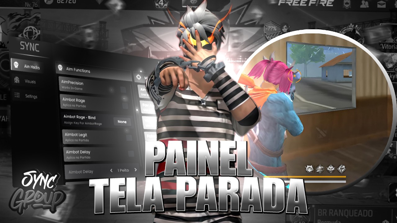 JOGUEI APOSTADO NO FREE FIRE X86 - TELA PARADA USANDO AIMBOT E ACHEI ROUBAD0! PAINEL APOSTADO X86 😂❤