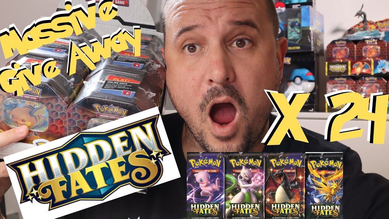 24x *HIDDEN FATES* Pokemon Booster Pack Opening *EVERY PULL GIVE AWAY!!!!*