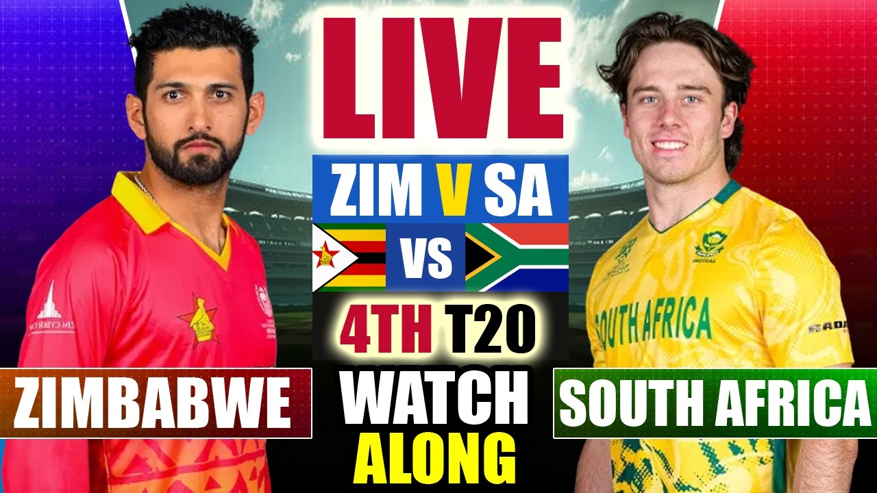 🔴LIVE: SA vs ZIM, 4th T20 Match | South Africa vs Zimbabwe Live | Live Cricket Match Today