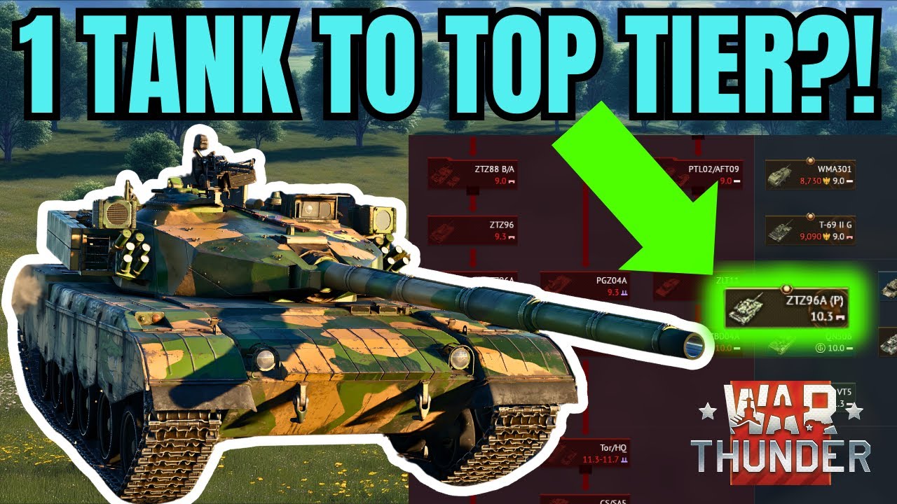 Как далеко вы сможете продвинуться на одном премиум-танке в War Thunder? | ZTZ96A (P)