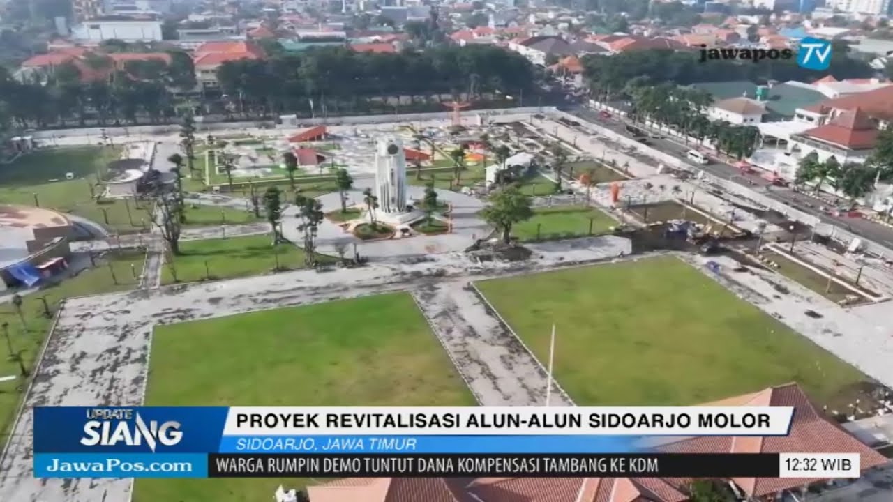 Proyek Revitalisasi Alun  Alun Sidoarjo Molor