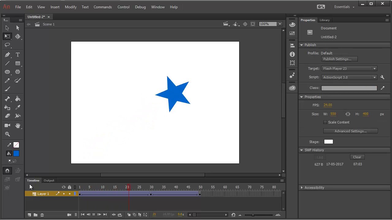 Flash /Animate Tutorial : Classic Tween Animation