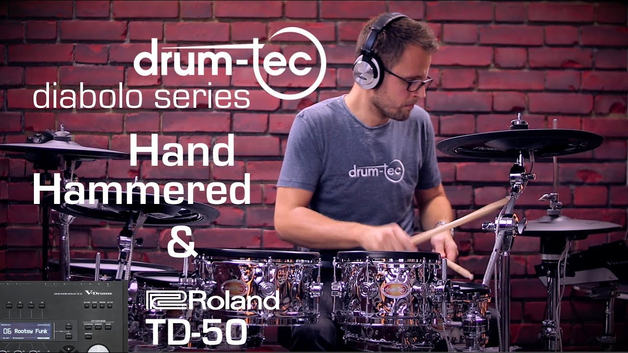 Roland TD-50 with drum-tec diabolo Hand Hammered electronic drums
