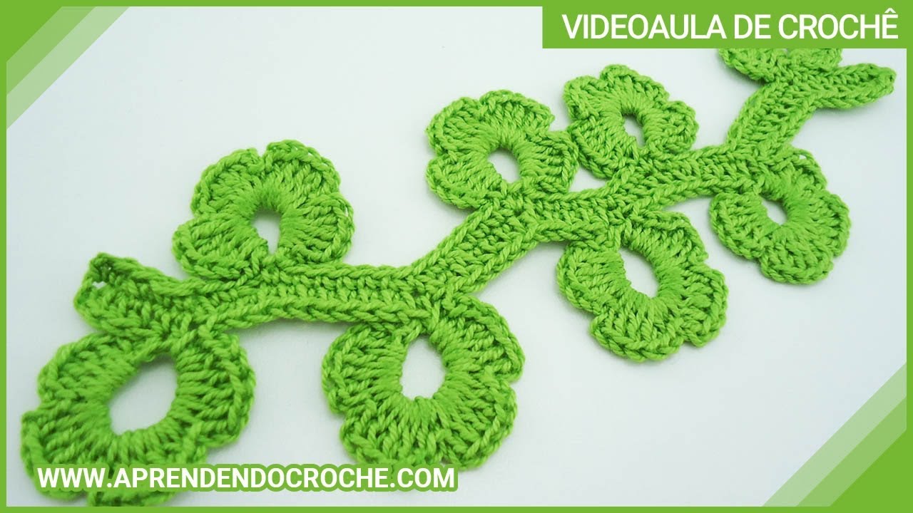 Folha de Croche Trevos - Aprendendo Crochê