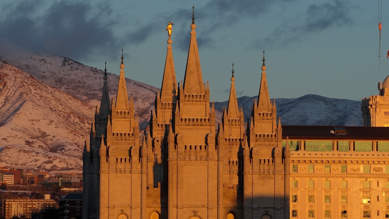 La Casa del Señor en Salt Lake City, sin andamios
