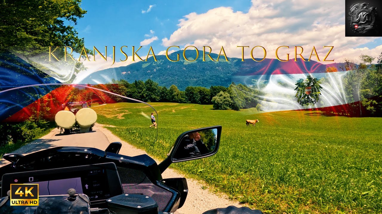 We saw a runaway BULL while riding from Kranjska Gora To Graz POV