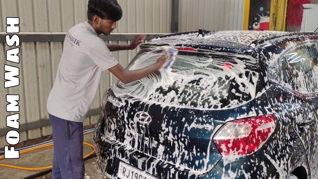 Hyundai Grand I10 Nios In For Foam Washing at The Sainik Motor Garage Jodhpur 🚘😍