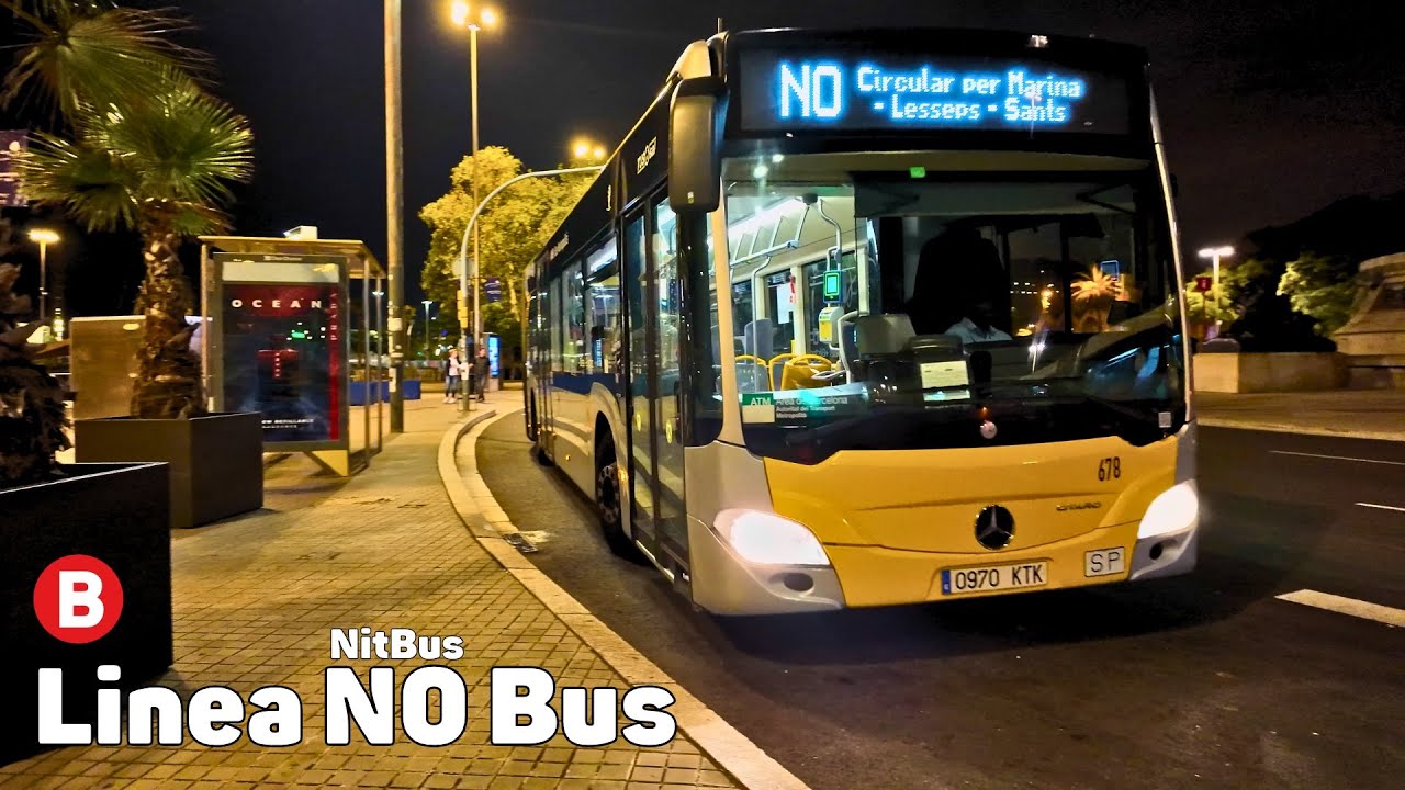 Линия N0 - Nit Bus - Барселона, Испания - Полное путешествие