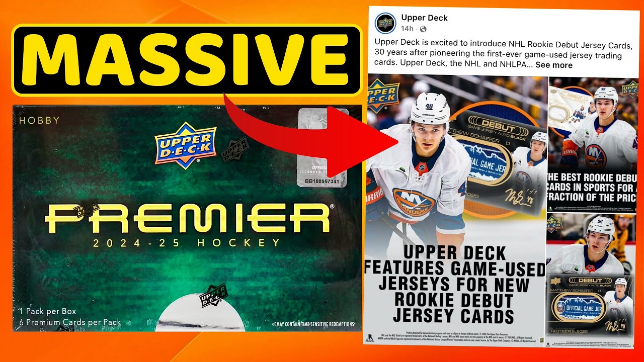 HUGE *NEW* NHL ROOKIE DEBUT PATCH?!? - 2024-25 Upper Deck Premier Hockey Hobby Box Break