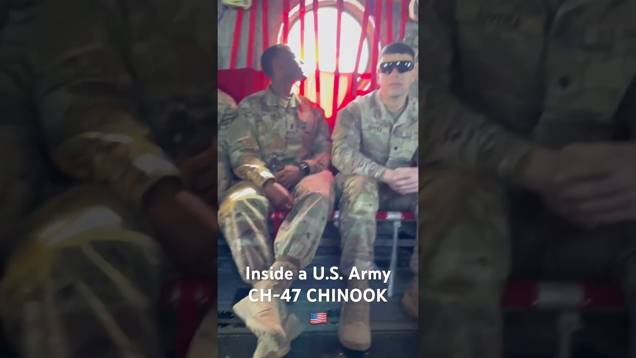 What it&rsquo;s like flying inside a U.S. ARMY CH-47 Chinook 🇺🇸 #army #helicopter