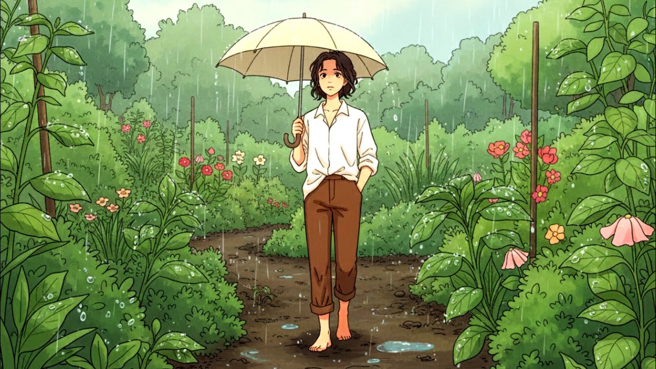 A Rainy Afternoon In Sweden, My Old Village | Slow Cooking, Quiet Thoughts, ghibli style video