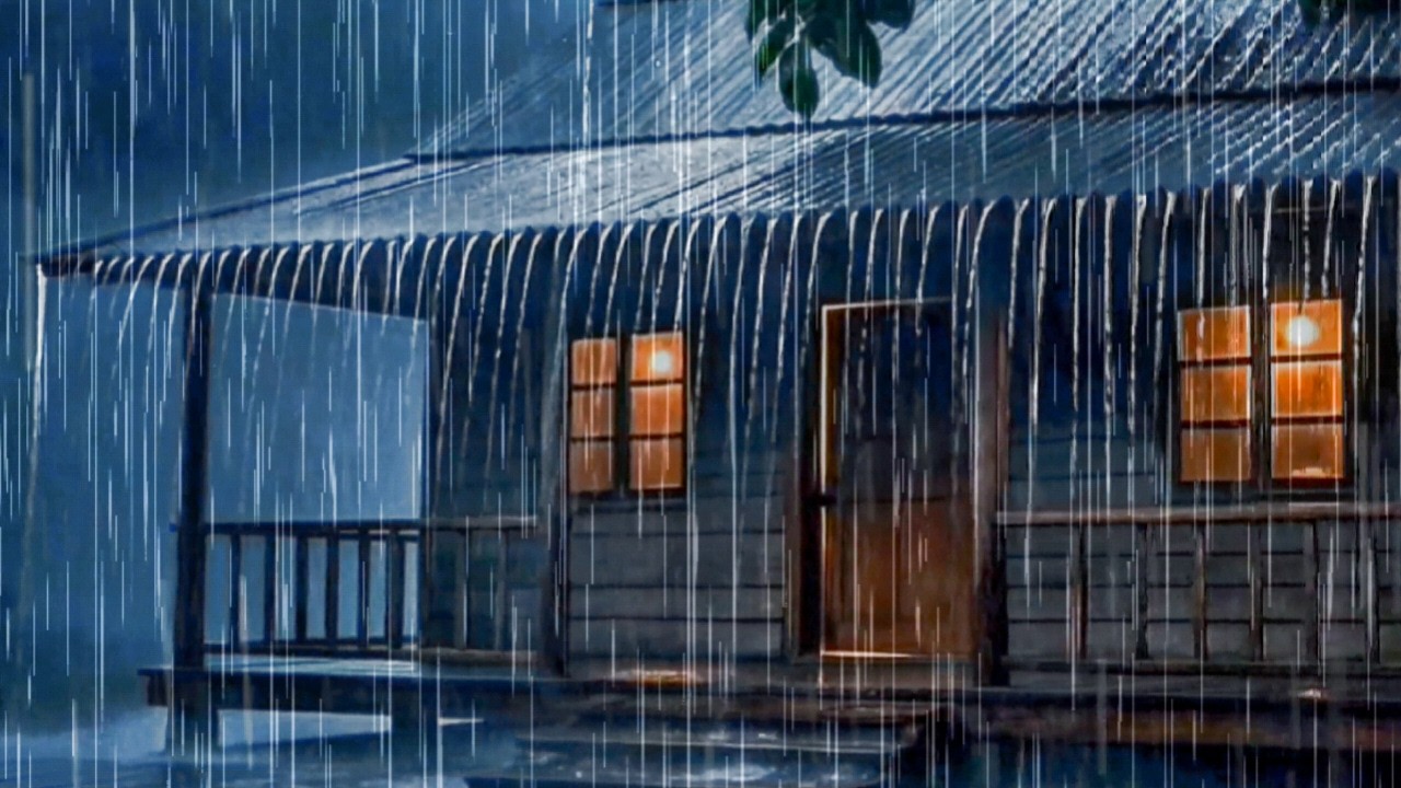 Powerfull Thunderstorm on tin Roof - Rain Sounds for Sleeping & Insomnia Relief | Sleep Therapy