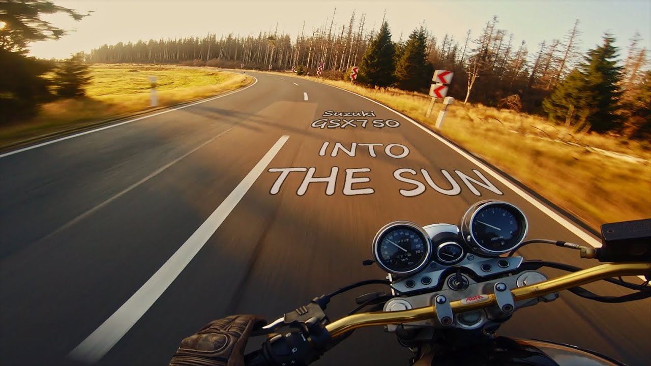 INTO THE SUN - Suzuki GSX750 Inazuma - POV PURE SOUND 4K