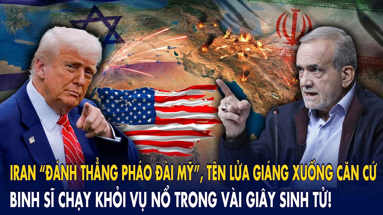 Iran “đánh thẳng pháo đài Mỹ”, tên lửa giáng xuống căn cứ: Binh sĩ chạy khỏi vụ nổ trong vài giây