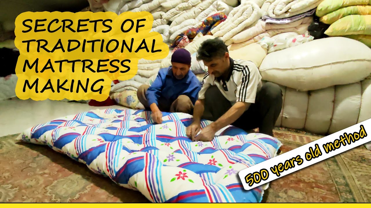 Vlog Traditional MattreSS | Steps of traditional mattress making in Iran | لحاف دوزی