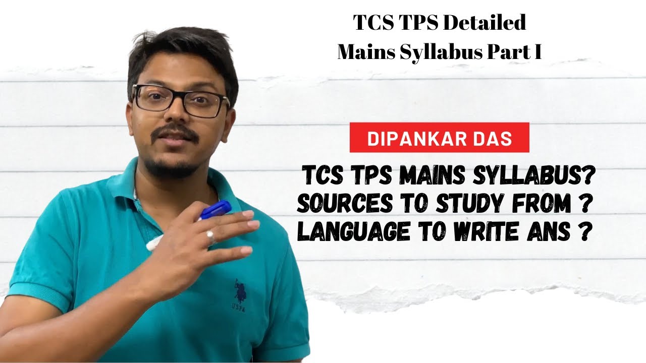 How to Analyse TCS TPS Mains Syllabus | Part 1 | TCSbaba