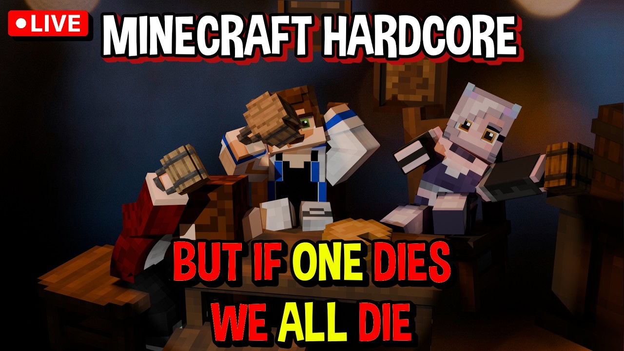 Minecraft Hardcore but if ONE dies we ALL DIE (DRUNK EDITION)