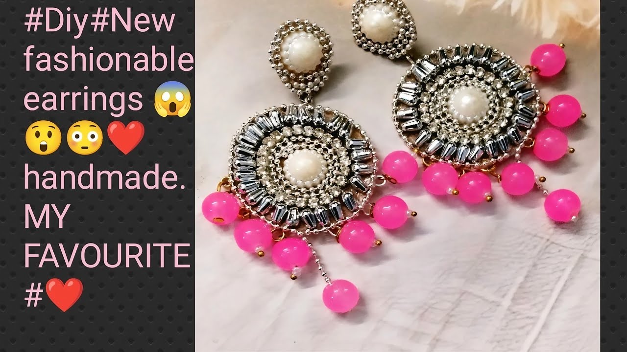 #DIY#😱😱❤️NEW fashionable  beautifull earrings at home#trending video#full video#viral#my favourite 💖