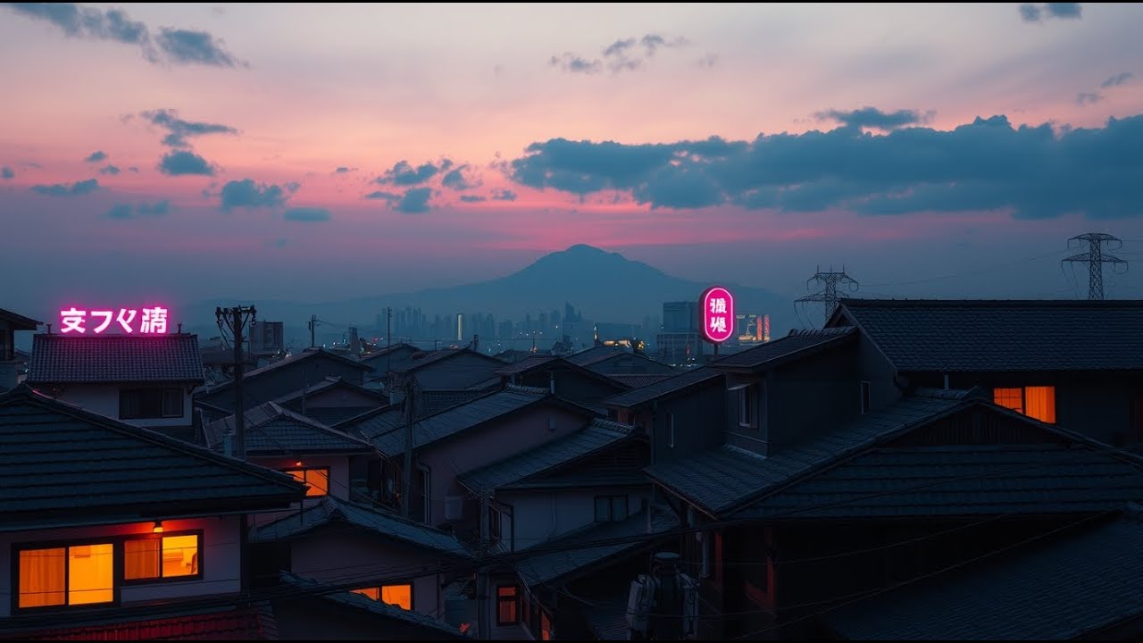 An 80s Japanese Dusk in the Rain 🌧️ Study & Relax Lofi