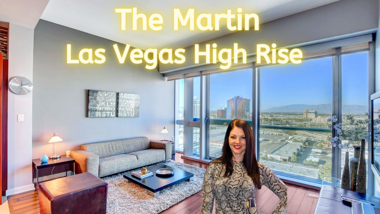 The Martin Las Vegas High Rise Condo | 20th Floor Strip Views! 2 BR,2BA| Walk To The Strip! $399K