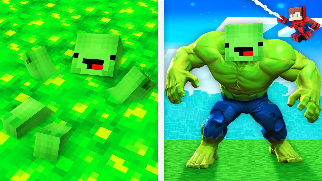 JJ Saved Mikey HULK as SPIDERMAN in Minecraft - Maizen