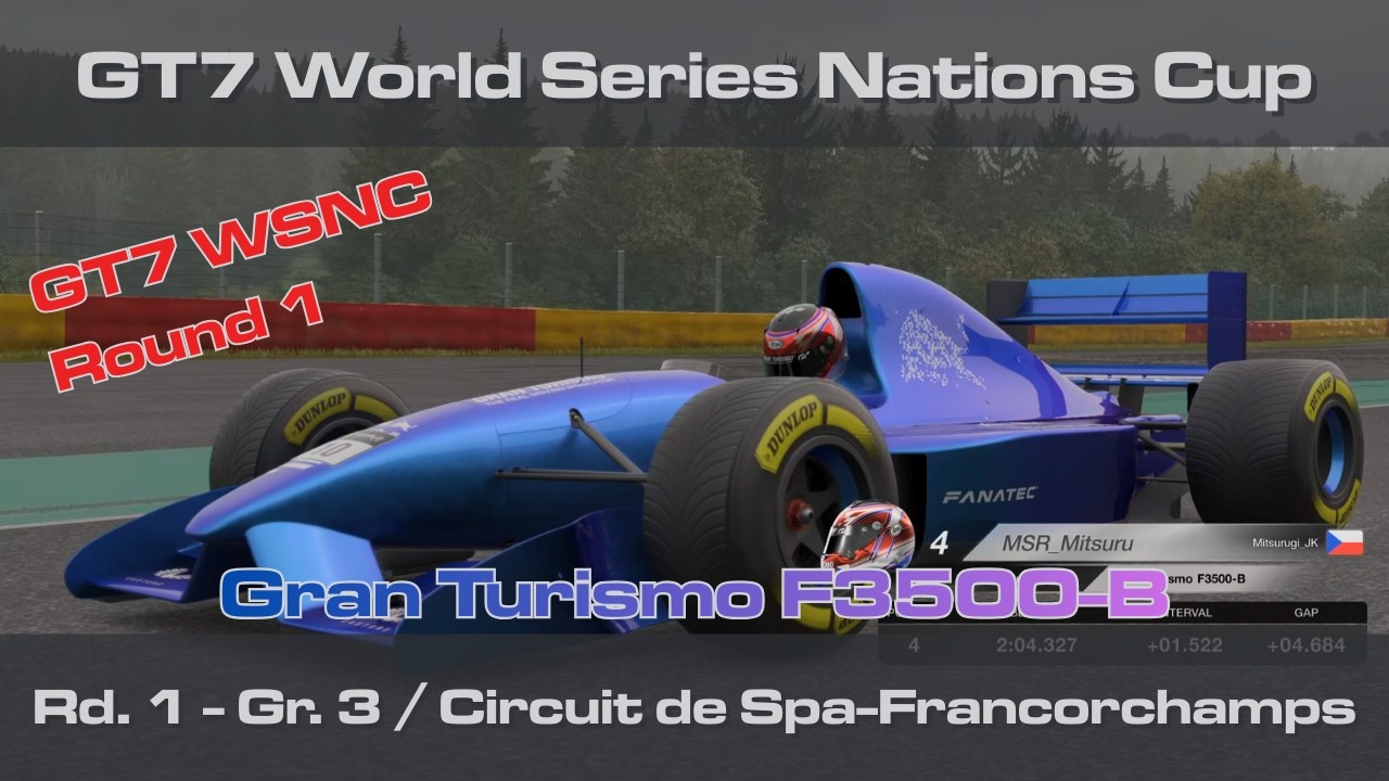 GT7 World Series - Nations Cup | Round 1 - Circuit de Spa-Francorchamps (Gr. 3 Gran Turismo F3500-B)