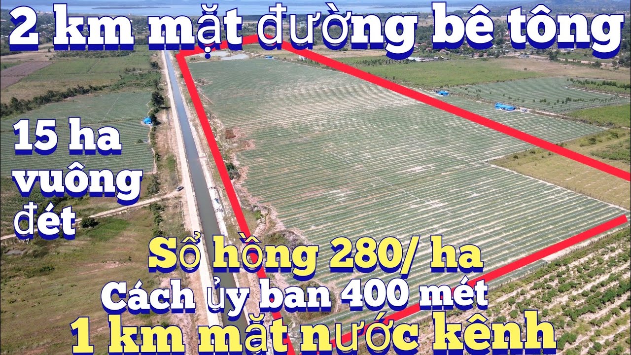 Tăng giá 15 ha đất ôm khoảng 2 km đường bê tông 1km mặt nước.