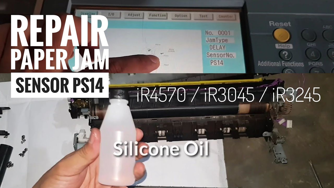 Repair Paper Jam Sensor PS14, Using Silicone Oil, Canon iR3045/3035 iR4570/3570 iR3245/3235