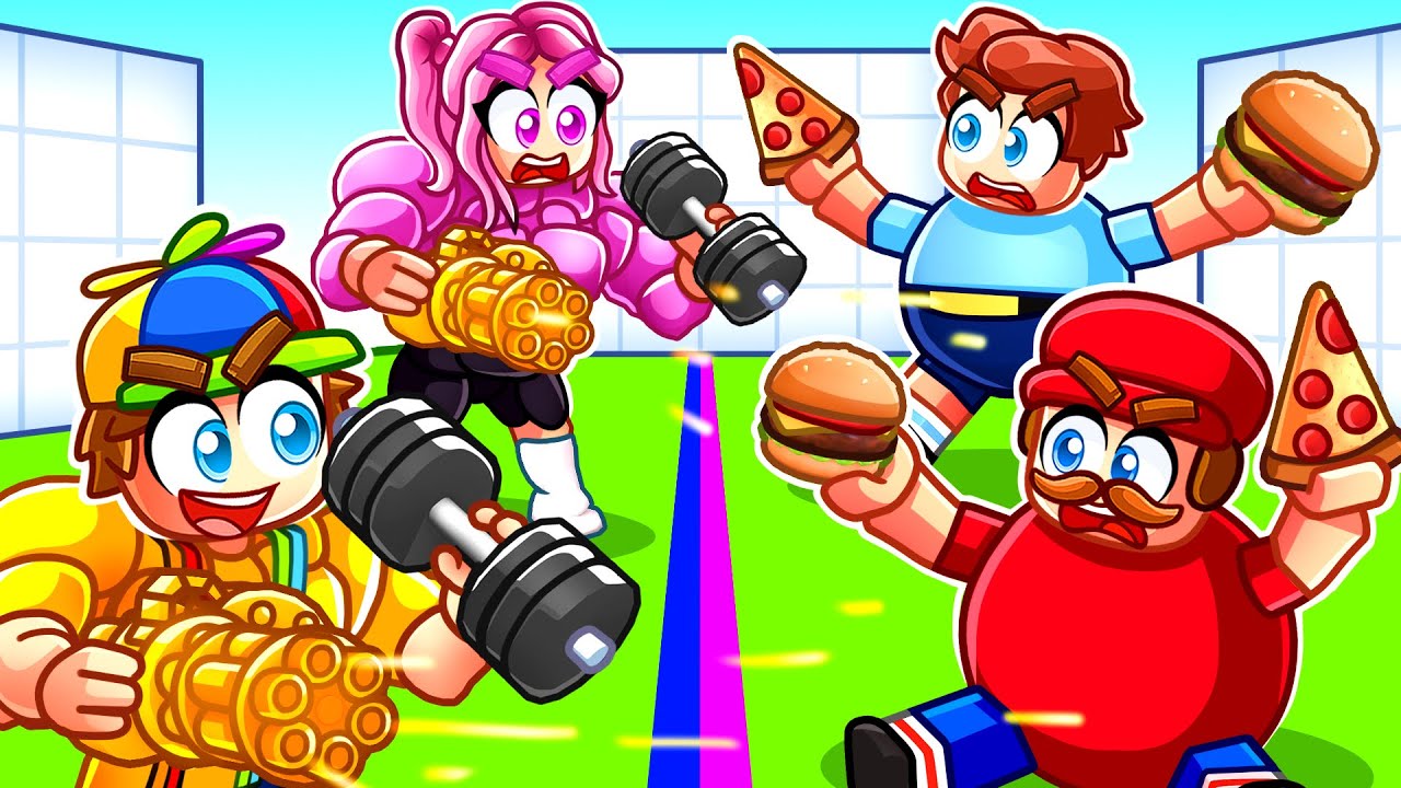 ТОЛСТЫЙ против МУСКУЛАТОРА в Roblox Rivals!