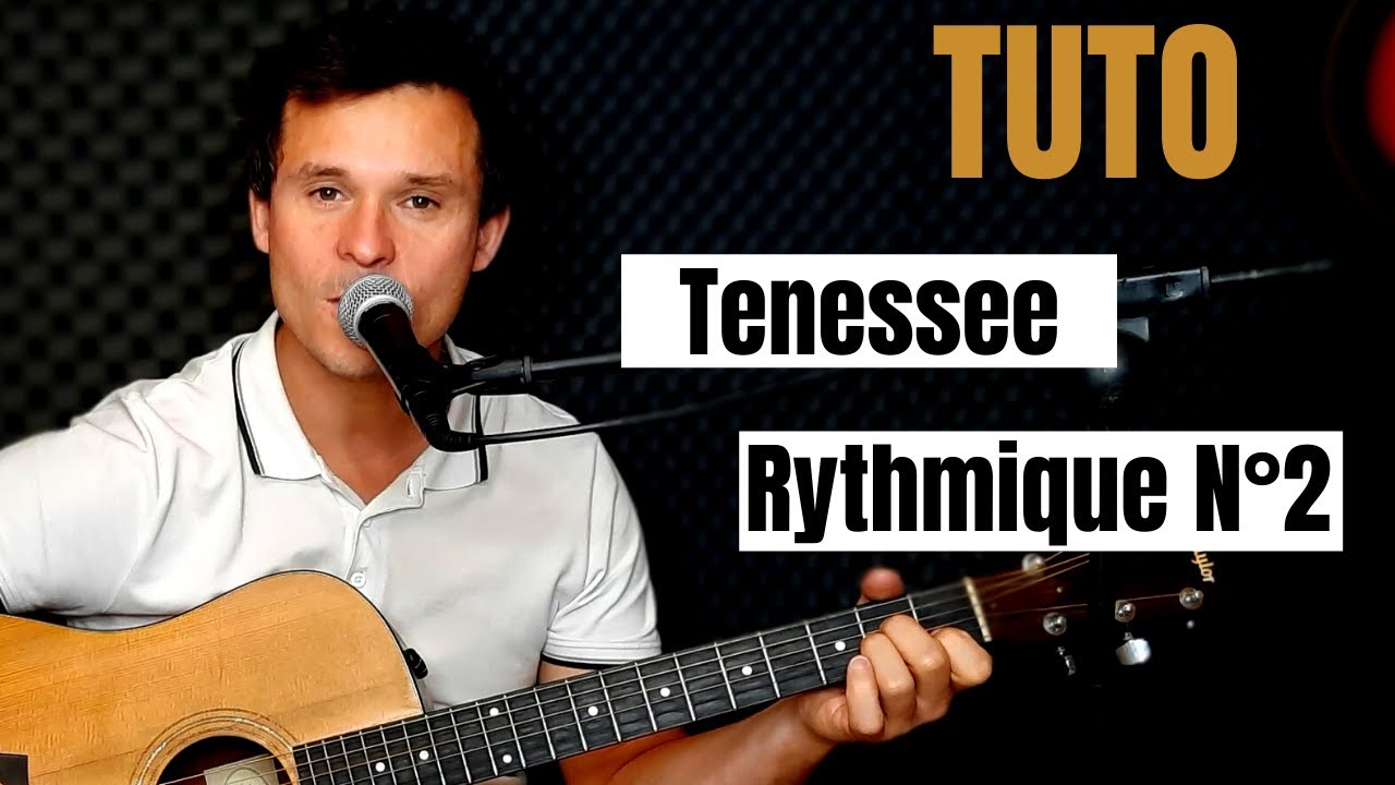Tuto guitare Johnny Hallyday - Tennesse Rythmique N°2 (Accords et Paroles)