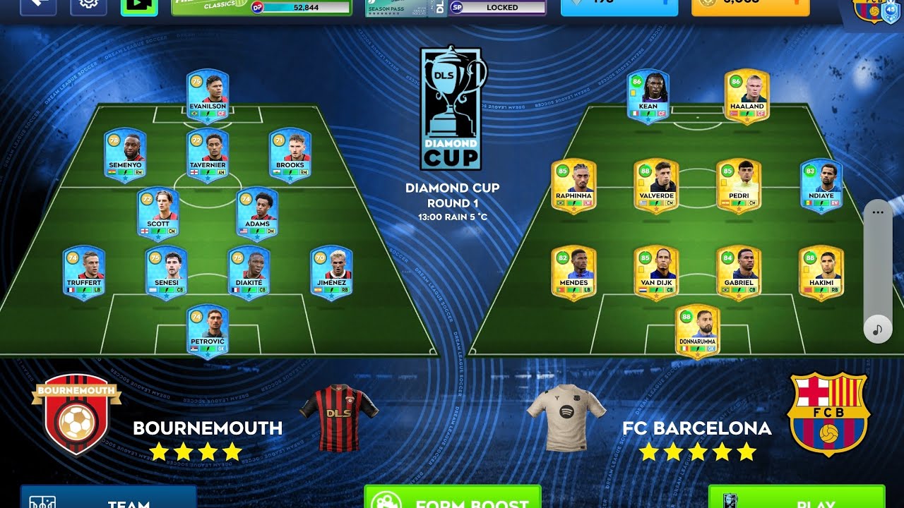 DLS 26 Gameplay| Game 80:Bournemouth vs Barcelona