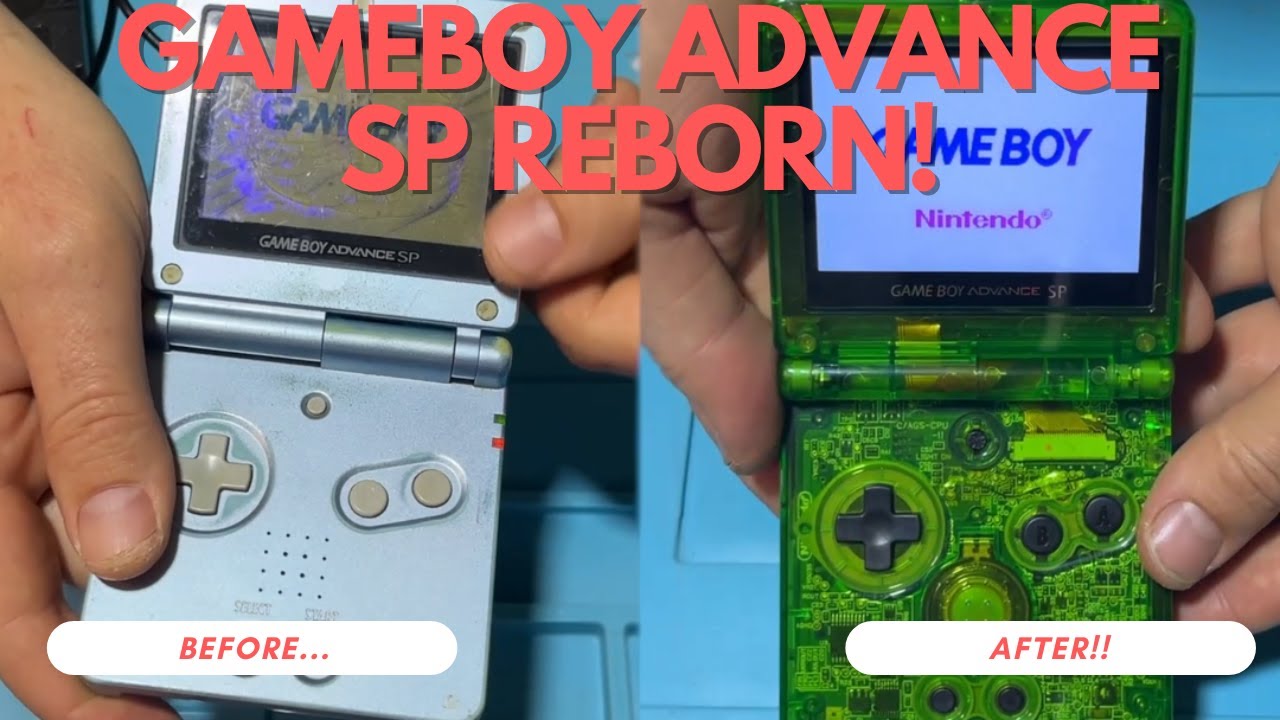 GBA SP Overhaul - Reshell & Screen Replacement