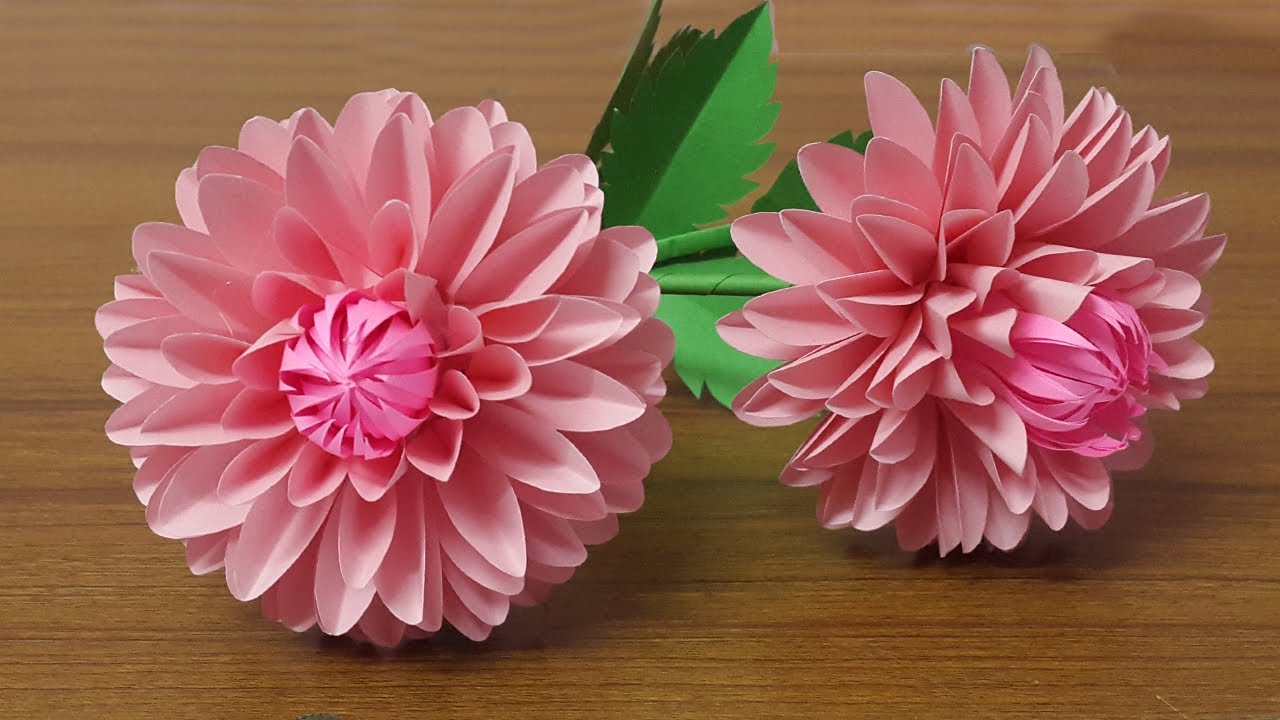 DIY Paper Dahlia Tutorial | Easy and Beautiful Paper Flowers | Paper Craft