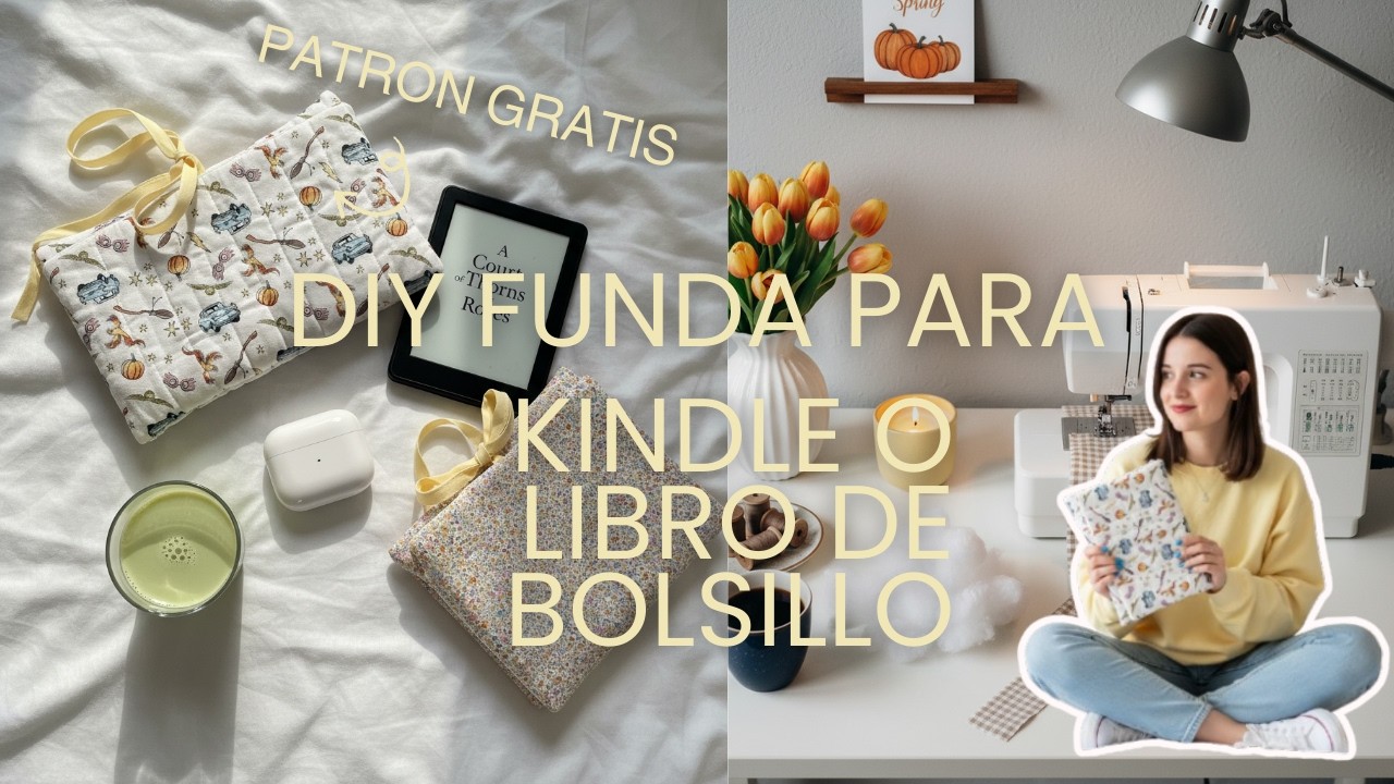 Cose tu propia funda para Kindle y libros |Tutorial completo.