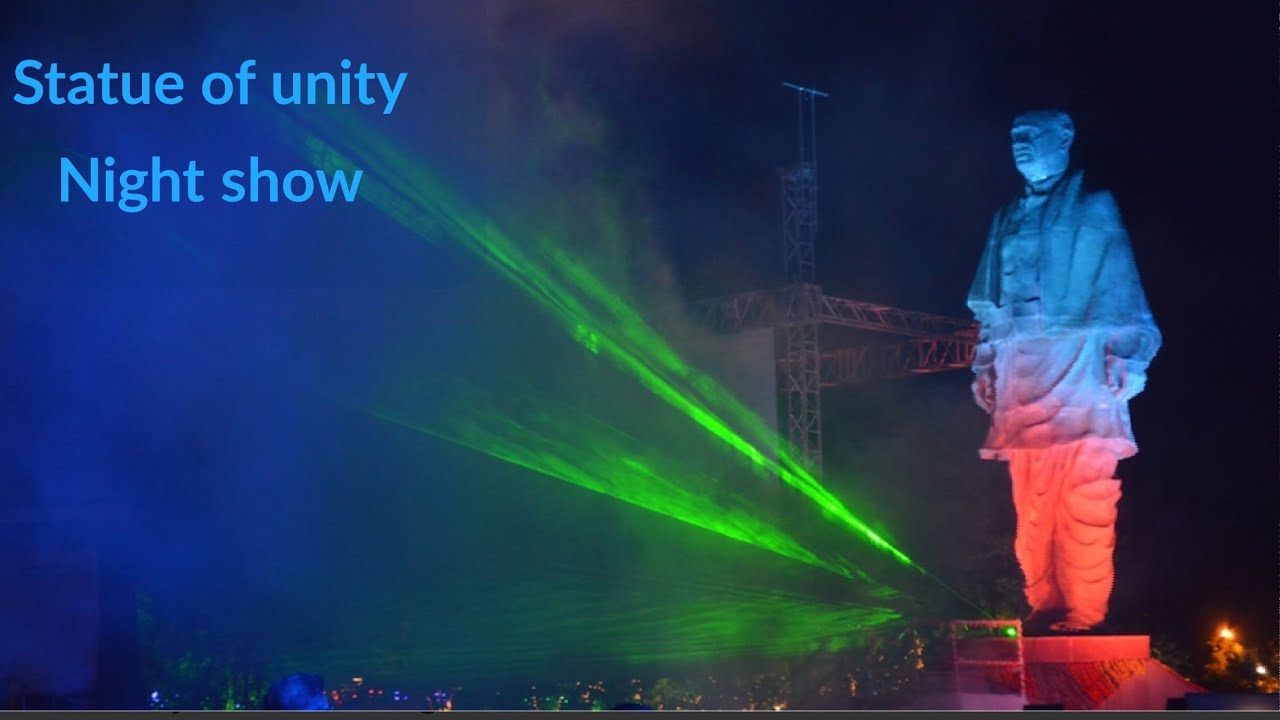Statue of unity Night show, lessor show, statue full information, HD, 3d sound