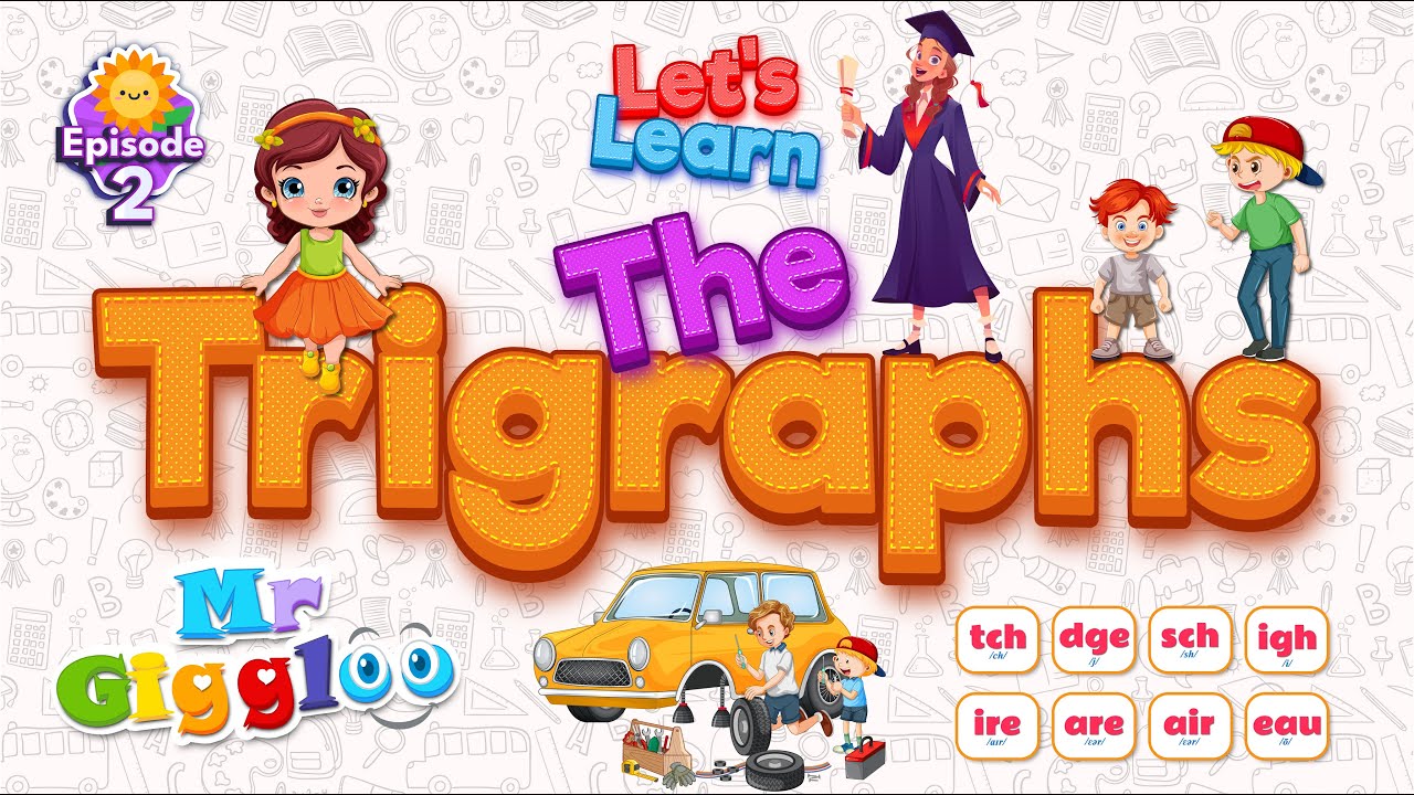 Trigraphs for Kids | Learn trigraphs with fun words & sounds | Phonics Lesson for Kindergarten